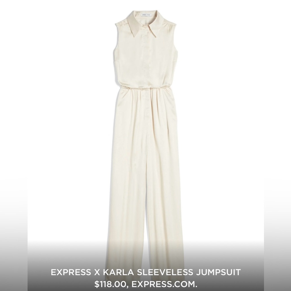 Express x Karla NWT Sleeveless Jumpsuit in Ivory